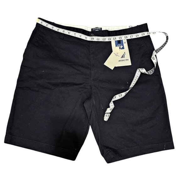Dockers Mens Perfect Shorts Classic Fit Black Cotton Size 38 - Picture 4 of 15